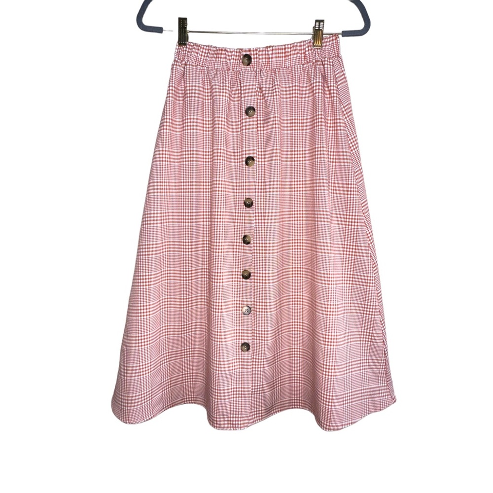 Zaful Gingham Pattern Maxi Skirt